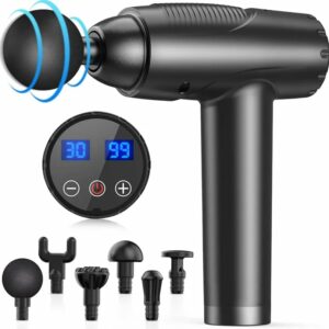 Massagepistole (6 Aufsätze, 30 Stufen)